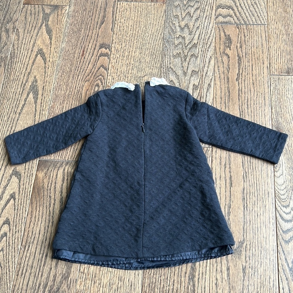 Tartine et chocolat long sleeve navy white collar dress 1A 12 months baby - Picture 5 of 5